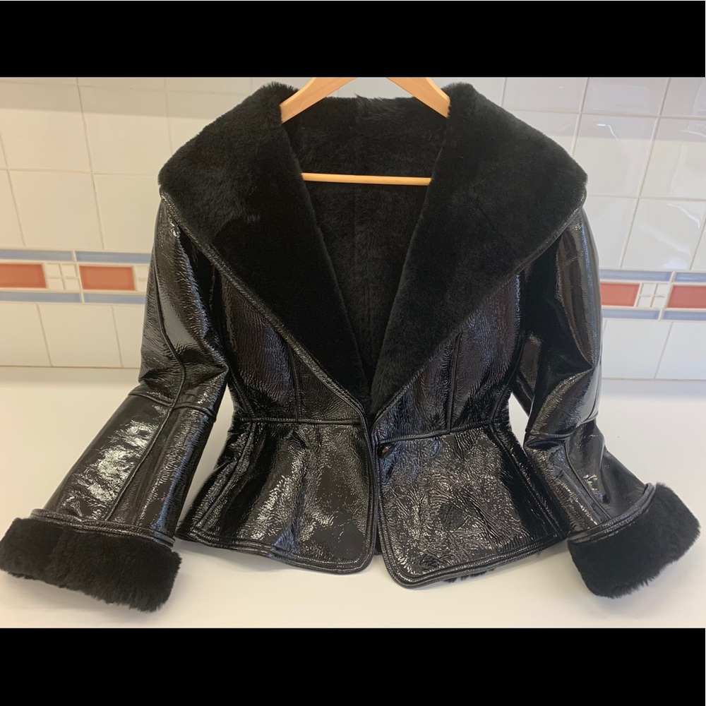 Armani Collezioni Shearling-Leather Jacket